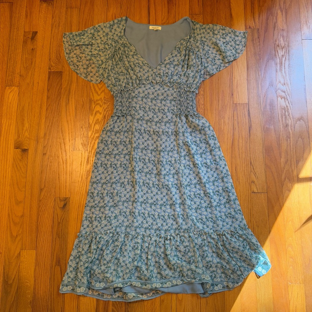 Max Studio Blue Floral Midi Dress